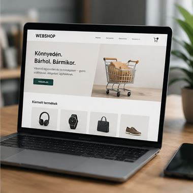 Modern webáruház készítés és webshop üzemeltetés